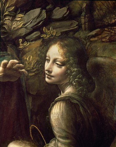 Detail of the Angel, from The Virgin of the Rocks by Leonardo da Vinci